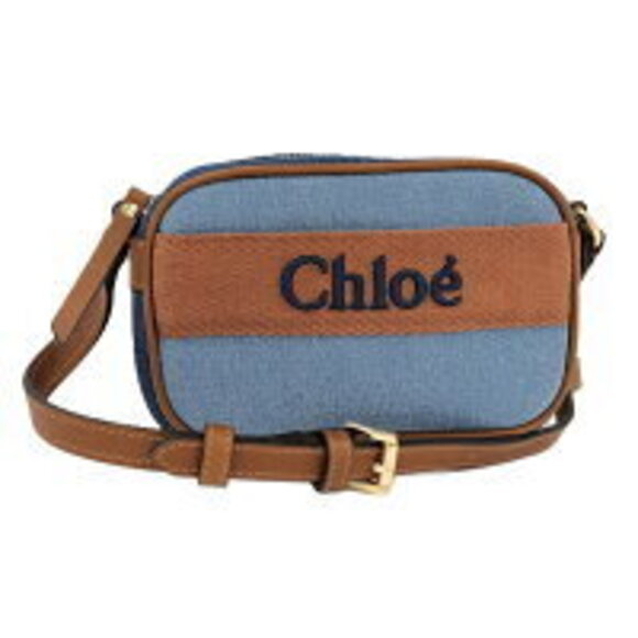 Chloe Handbags - Chloe Shoulder Bag Leather Denim Blue Brown